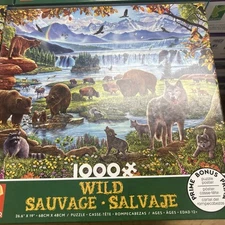 Steve Crisp  Ceaco 1000 Pc Jigsaw Puzzle Wild Sauvage Animals NIB SEALED