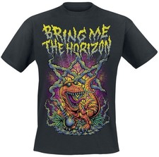 Bring Me The Horizon T-Shirt Herren Smoking Dinosaur schwarz Band-Merch, Bands