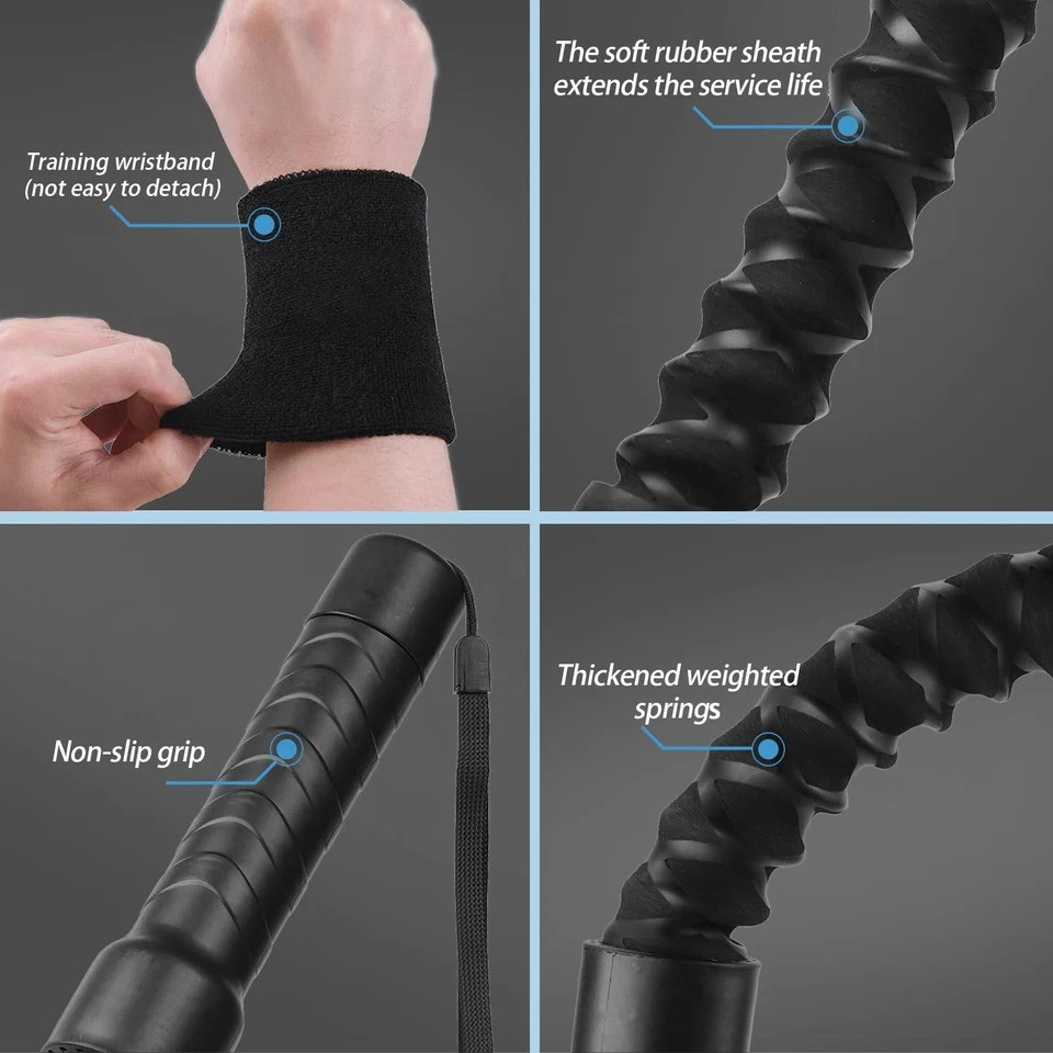 Ropeless Battle Ropes for Home Gym Lightweight Battle Rope for Fitness Beginn...