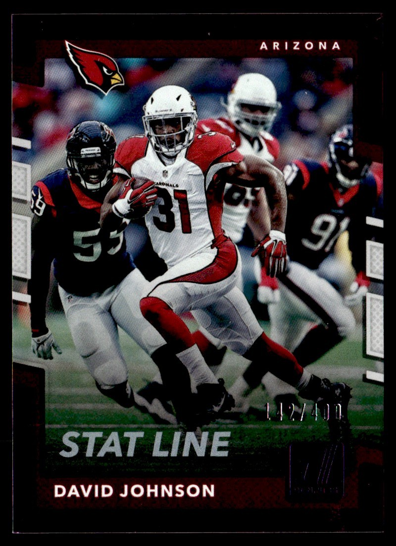2017 Donruss Season Stat Line David Johnson Rookie 42/400 Arizona Cardinals #76