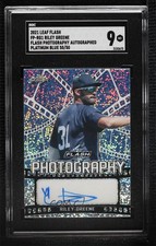 2021 Leaf Flash Photography Platinum Blue 50/50 Riley Greene SGC 9 MINT Auto uk2