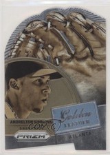 2014 Panini Prizm Golden Leather Die Cut Andrelton Simmons #15 6fs