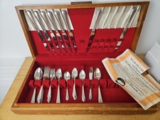 June-Nursery Flatware set Silverplate, 1932 Oneida Community in Chest- 59 pieces