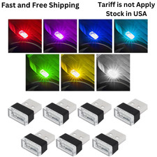 7 PCS USB LED Car Interior Atmosphere Lamp  Mini Plug-In Ambient Night Lights