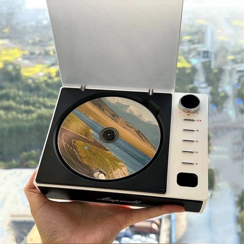 Tragbarer CD-Player mit Bluetooth, FM-Radio, USB, AUX, Optischem , Wie4833 - Bild 5 von 7