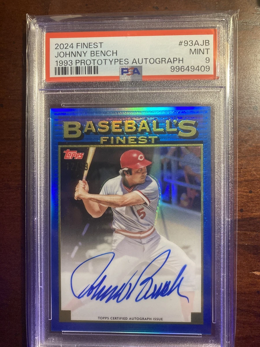[12シリ]johnny bench auto mlb Topps Major Leagues (MLB) Johnny Bench Autographed Baseball Sports