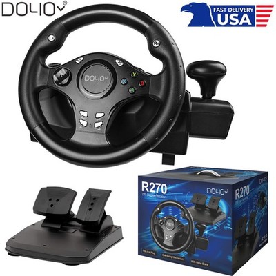 DOYO 270° Gaming Racing Steering Wheel With Pedals For P4 P3 PC XBOX One 360