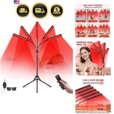 Red Light Therapy for Face Body, 5 Heads Red Infrared Light Therapy Devices w...