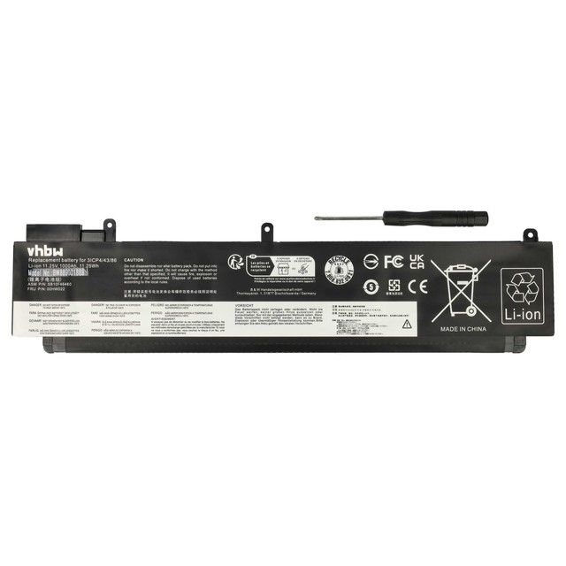 Akku für Lenovo ThinkPad T460s-34CD T460s-3UCD T470s 1000mAh 11,25V