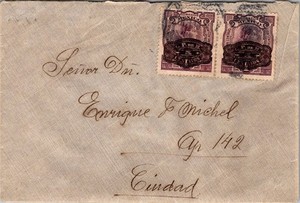 1890s Distrito Federal DF Mexico Postal Stamps Local Mail Cover