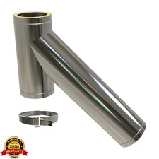Twin Wall Chimney Pipe Stainless Steel for Wood Burning 6 inch Multi fuel Stoves