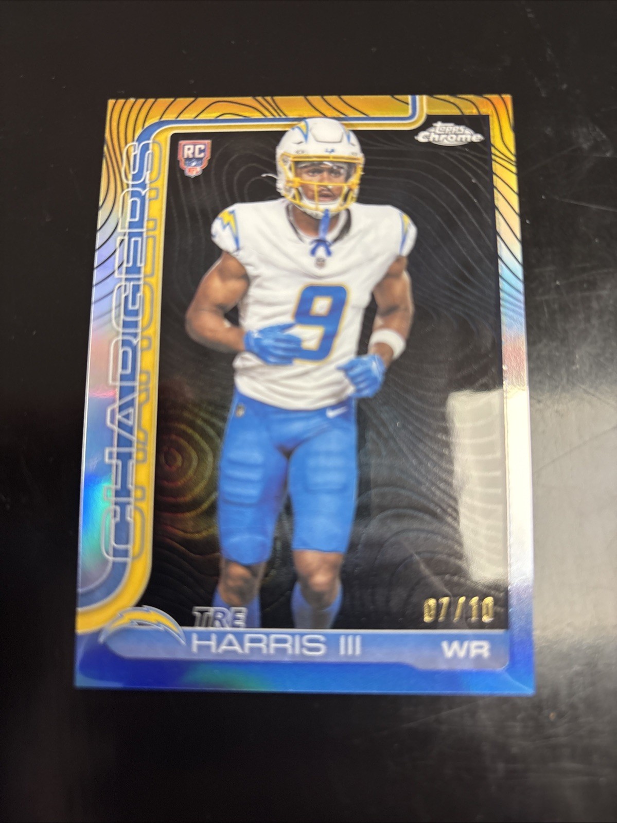 Topps 2025 Chrome Tre Harris III Rookie #338 Los Angeles Chargers Black Etch /10