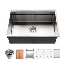 Houzer NVS-2600 Novus 26" Undermount Single Basin Stainless Steel - Stainless
