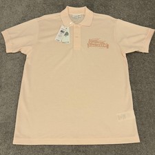 Lacoste Polo Shirt Mens Medium Pink Classic Fit Graphic Logo Cotton NEW 125