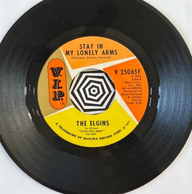 EX!  Stay In My Lonely Arms/ Heaven Must Have.. by The Elgins (VIP 1966 45) Soul