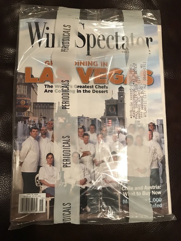 NEW- WINE SPECTATOR MAGAZINE- GREAT DINING IN LAS VEGAS- 2004- UNOPENED- CHEF