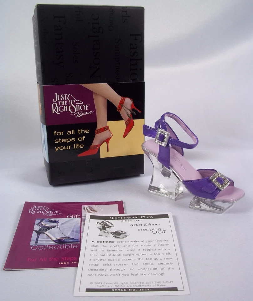 Just the Right Shoe by Raine NIGHT FEVER PLUM 2003 Artist Edition NIB # 25241