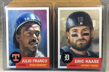 2021 TOPPS LIVING SET WEEK 34 #443 JULIO FRANCO RANGERS #444 ERIC HAASE TIGERS