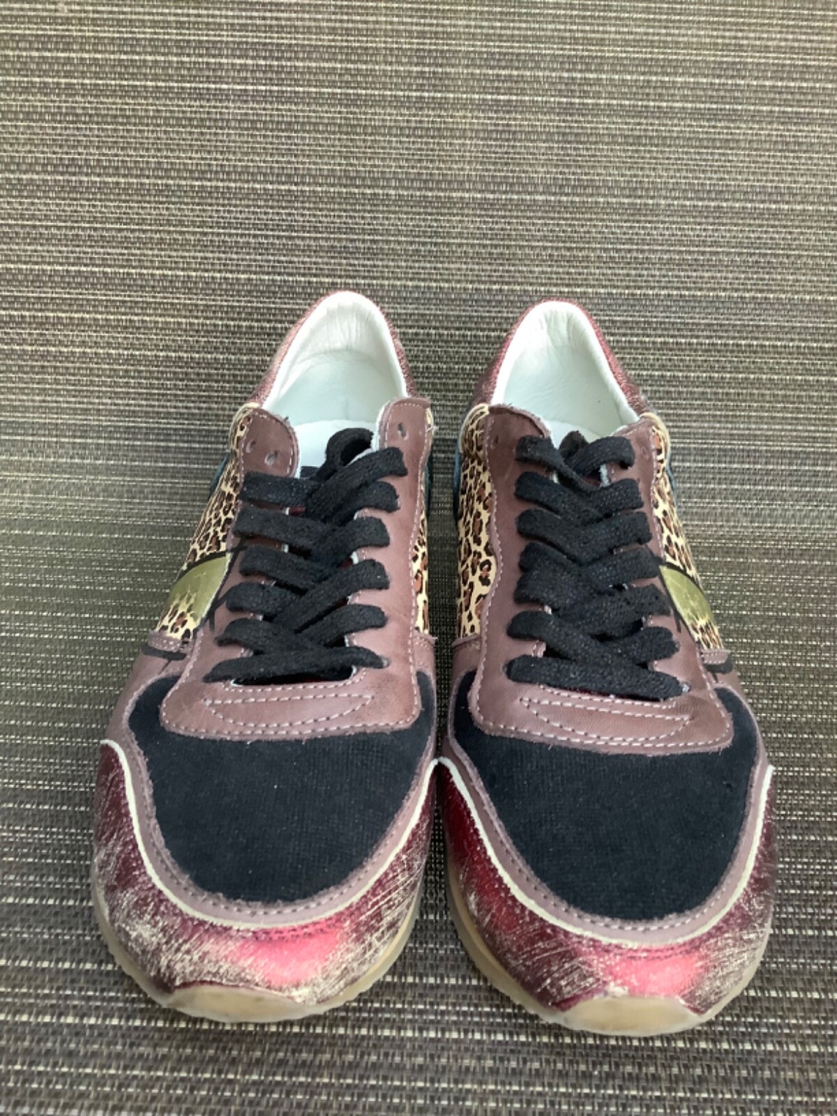 Philippe Model Multicolor Distressed Leather Pony… - image 3