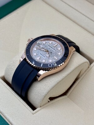 NEW 2025 Rolex Yacht-Master 40mm 126655 Rose Gold Diamond Paved