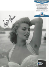 SOPHIA LOREN HAND SIGNED 8x10 PHOTO 3 ITALIAN SEXY ACTRESS MODEL BECKETT COA BAS