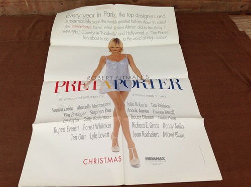 1994 Pret-A-Porter Original Movie House Full Sheet Poster 