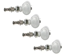 Tuning Pegs Friction Style Ukulele 4 piece Nickel with White Knob 080520NIWH