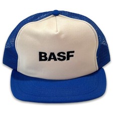 Vintage 80s BASF Chemical Company Snapback Trucker Hat Cap USA Made 1980s