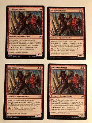4x Mtg Ikoria Lair Of Behemoths Frillscare Mentor NM/M Magic The Gathering