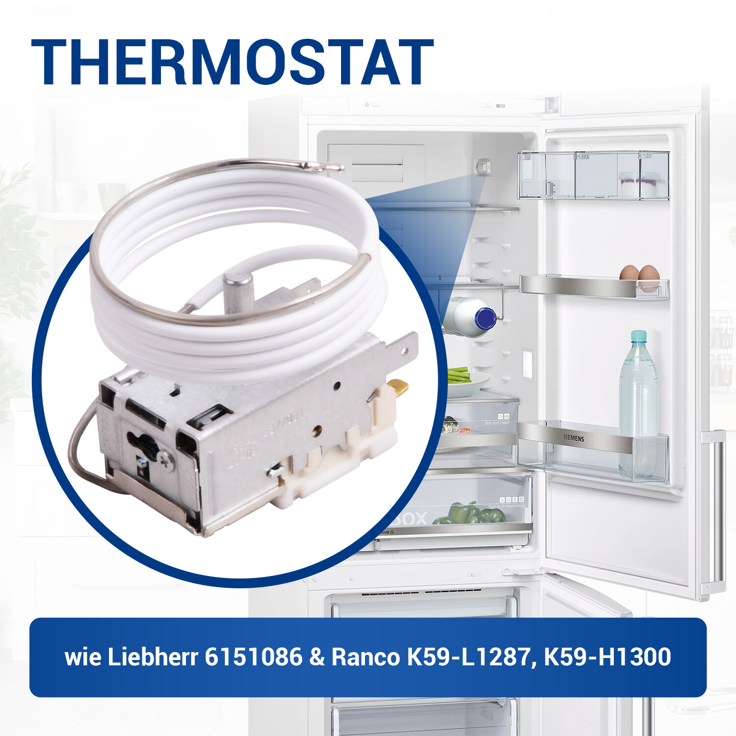 Termostato Frigorifero DL-pro - Compatibile Con Liebherr 6151086, Miele, AEG - Foto 5