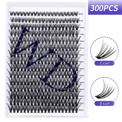 WENDY LASHES Cluster Lashes Individual Eyelashes Extension DIY Eyelash Extension 300PCS Wendy