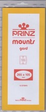 Prinz/Scott Clear Stamp Mount Strips 265x105 mm Great Britain Blocks Cover & FDC