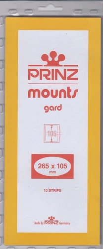 Prinz/Scott Clear Stamp Mount Strips 265x105 mm Great Britain Blocks Cover & FDC