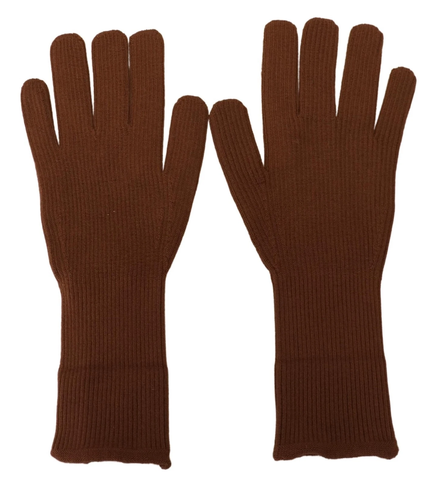 DOLCE & GABBANA Gloves Mens Brown Cashmere Knitted Hands Mitten s. 9 / M 300usd