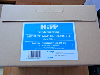 Hipp 12 x PEG Sondennahrung je 500ml,Pute-Mais-Karotte o. Milch MDH 30.09.25 OVP