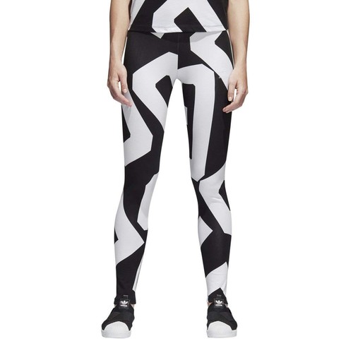 adidas Originals Womens Bold Age Graphic Print Long Tight Legging Gym Yoga Pants - Afbeelding 1 van 10