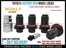 Mag Seat 4PC Wheel Locks + 1 Key Socket Black finish for 2007+ Toyota Tundra PRO