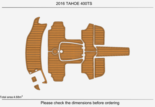 2016 TAHOE 400TS Cockpit Swim platform   1/4" 6mm EVA faux faom teak mat floor - Foto 2 di 13