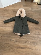 Jane And Tash Bespoke - Faux Green Parka With Natural Colour Fur