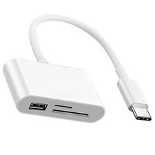 High Efficiency Durable 3in1 USB Type C to USB Camera Memory Card Adapter Hub