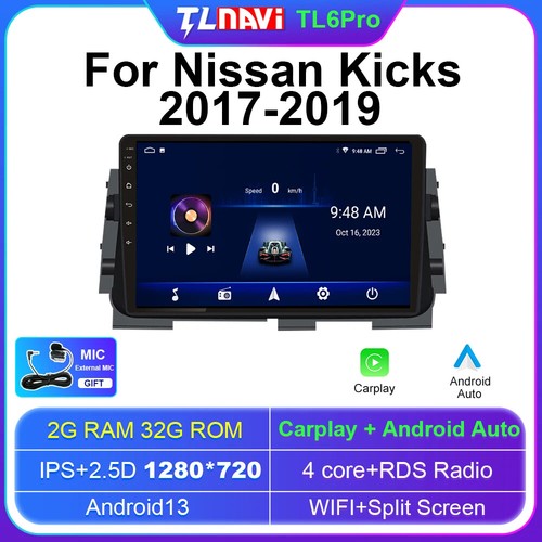 Per Nissan Kicks Navigatore GPS Auto Lettore Multimediale Sistema Radio RDS - Foto 8 di 32
