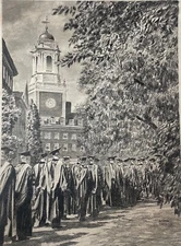 original Alfred Panepinto realism college graduation drawing sketch illustration