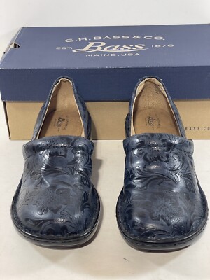 G.H. Bass & Co. Sheena Navy Pattern Shoes Cushion Step 