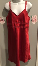 erika taylor intimates satin nightown size m red