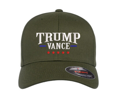 TRUMP VANCE MAGA Embroidered Flexfit Hat Republican 45 47 President