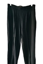 ESCADA Margaretha Ley New Wool Wide Straight Leg Side Zip Black Dress Pants