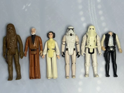 Vintage 1977 Kenner Star Wars Action Figures Lot Of 6 Different Characters