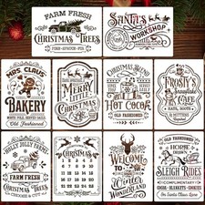 Christmas Stencils for Crafts Reusable A4 Christmas Stencils for Painting