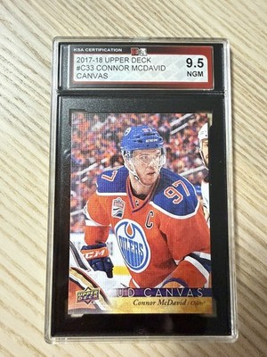 2017-18 UD #C33 Connor McDavid Canvas KSA 9.5