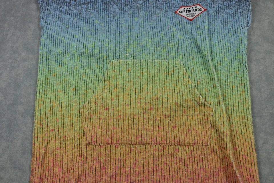 Jack's Surfboards Poncho com Capuz Masculino Grande Listrado Toalha de Praia Pulôver Cobertura - Imagem 4 de 4